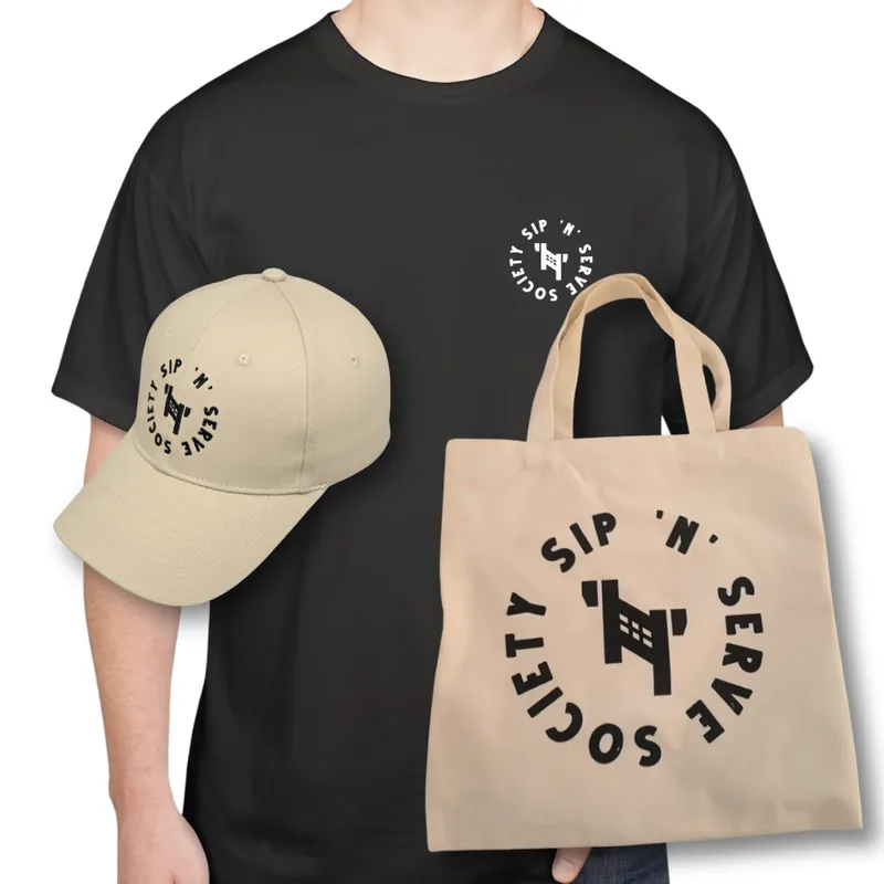 Sip Merch Bundle w/ Black T-Shirt